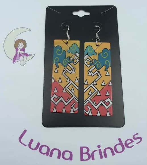 Brinco Desenho Animes 2 de Acrílico - 9cm - 1 par