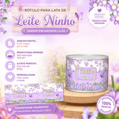 Arquivo Digital - Rótulo para Lata Jardim Encantado 4