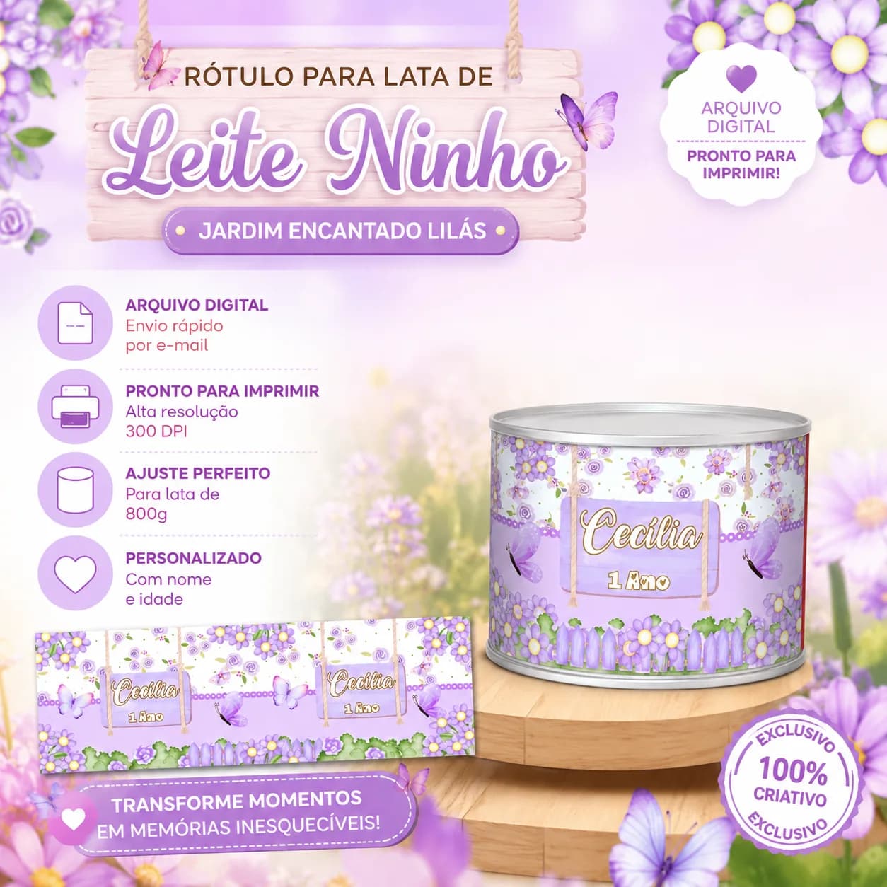 Arquivo Digital - Rótulo para Lata Jardim Encantado 4