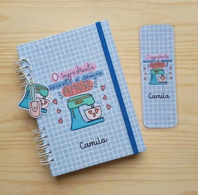Caderno de Receitas Personalizado c/ Nome