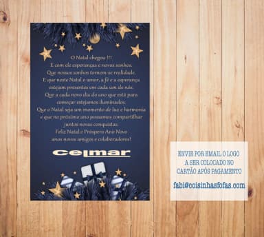 Cartão de Natal personalizado com logo empresa