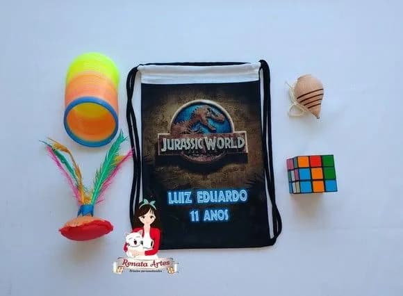 Mochila Brinquedos Retrô Tema Jurassic World