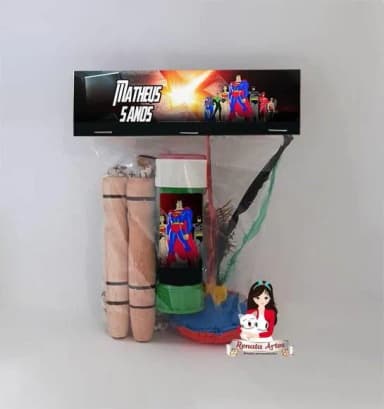 Kit Lembrancinha com Bolha de Sabão Liga da Justiça