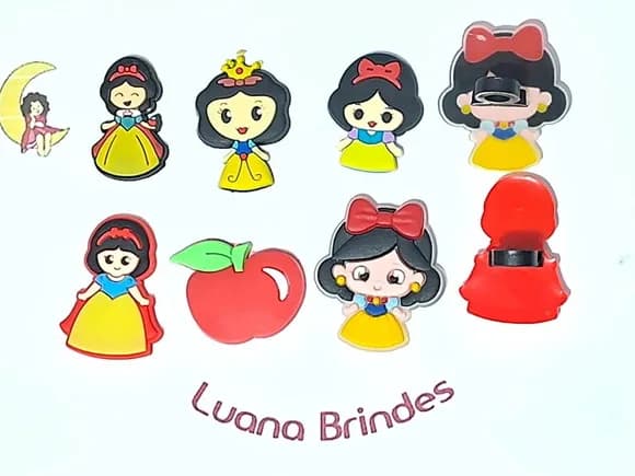 Ponteira P/lápis Branca de Neve Pacote com 6 Unidades