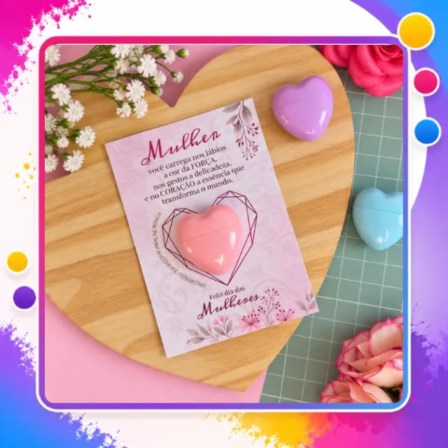 Card com Mini Sabonete Coração
