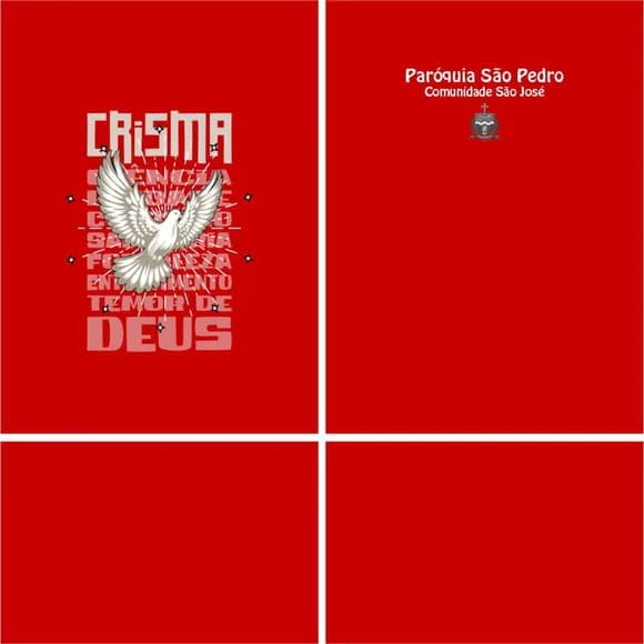 Arte Vetor Camisa Crisma 2024 Pomba