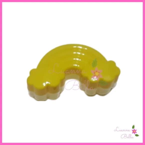Baleiro Arco íris Amarelo de Acrílico - Pacote c/5 unidades
