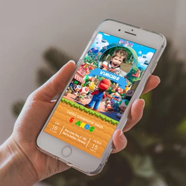 Convite Digital Super Mario Bros