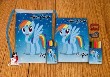 Kit Passatempo Personalizado na Mochila My Little Pony