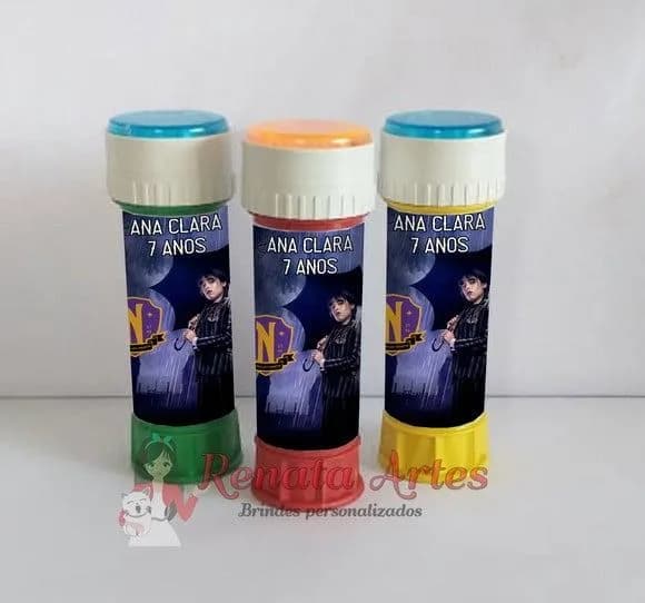 Bolhas de Sabão Personalizada Wandinha