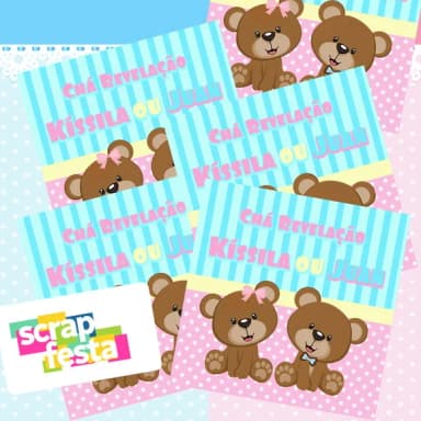 Adesivo Personalizado Quadrado 5x5 Chá Revelação