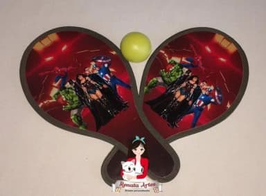 Raquetes de Ping Pong Tema Super Heróis