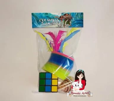 Kit Brinquedos Retrô Personalizado Tema Moana 2