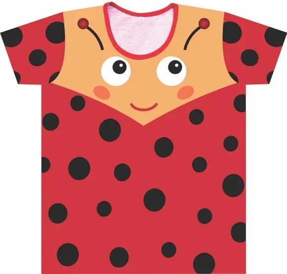 Camiseta Infantil Joaninha Divertida Unissex – Fantasia Temática para Meninos e Meninas | Ricardo Fantasias