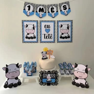 Kit Mesversário Amo Meu Tetê Personalizados - Só Um Bolinho