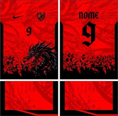 Arte Vetor Camisa Interclasse Dragão Mod-787