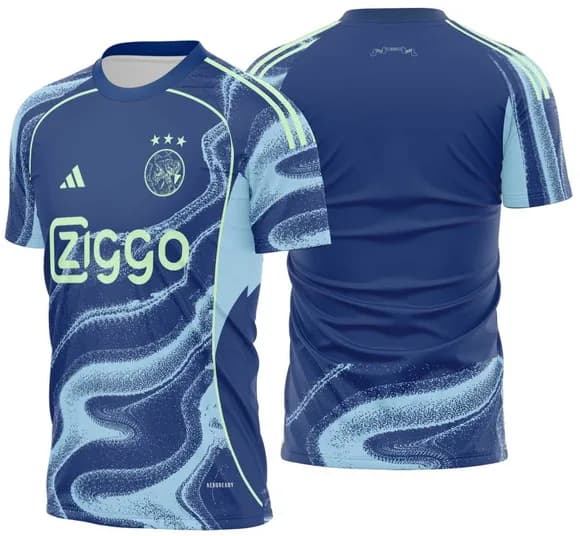 Arte Vetor Camisa Ajax Visita 2025-2026