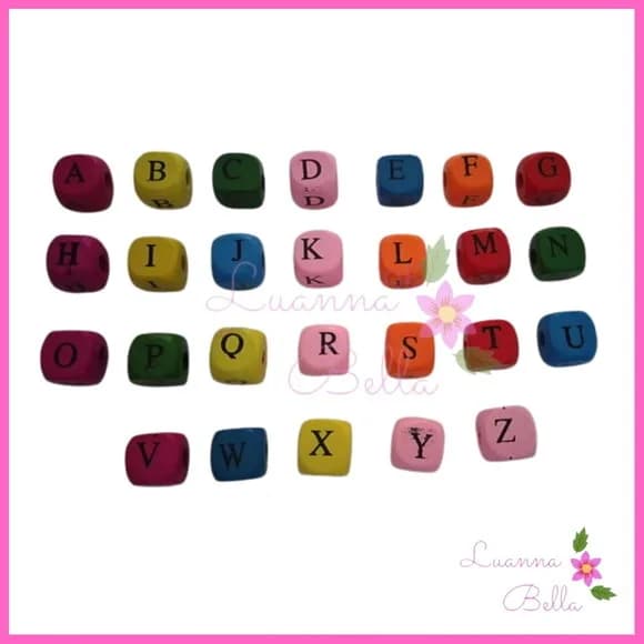 Dadinho Varias Cores C/letras Preta - Pct c/3 alfabetos