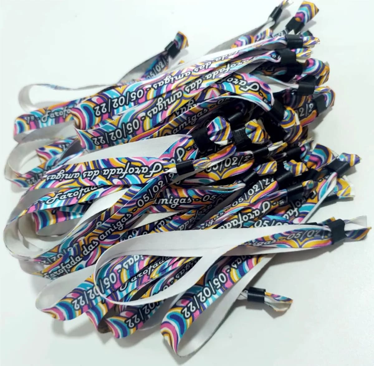 Pulseiras Personalizadas de Tecido Festas e Eventos !
