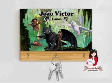Porta Chaves Personalizado Como Treinar Seu Dragão