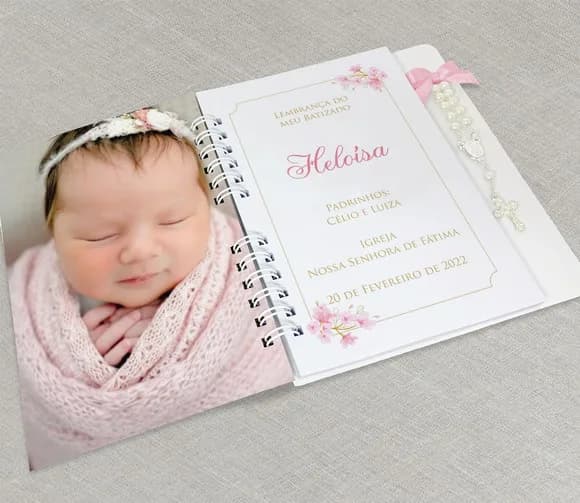 Lembrança Para Batizado Com Fotos Do Bebê - Livro De Orações