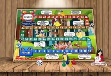 Tabuleiro Educativo Branca de Neve