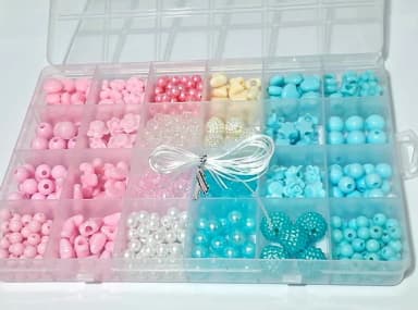 Kit Miçanga de Colar e Pulseira com Caixa - 1 Unidade