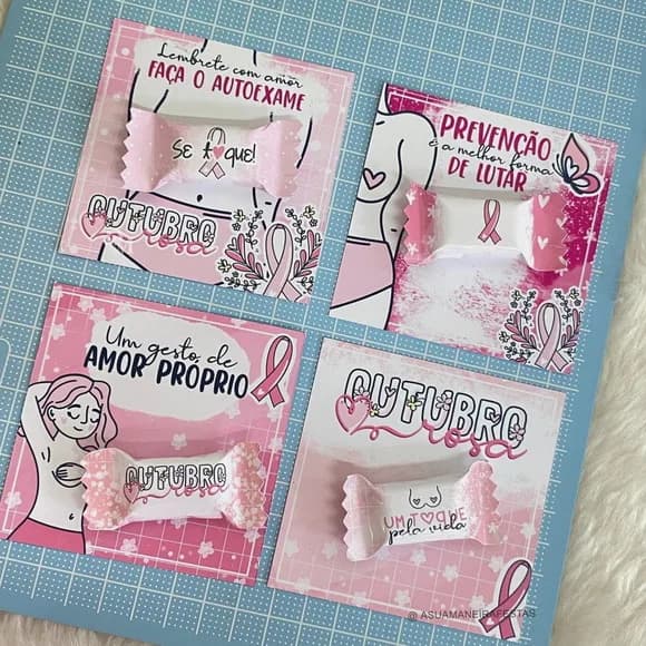 Card com Bala Outubro Rosa