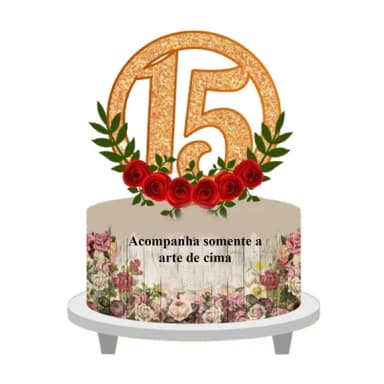 Arquivo de Corte Topo de Bolo 15 Anos ** Mod 02