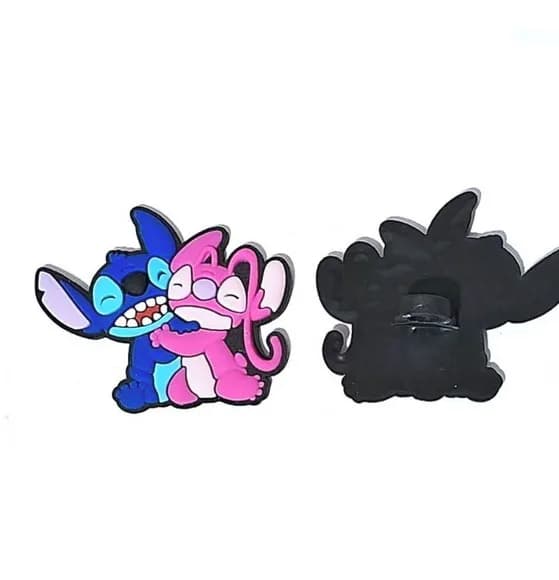 Ponteira P/lápis Angel e Stitch 4,5cm Pacote com 5 Unidades
