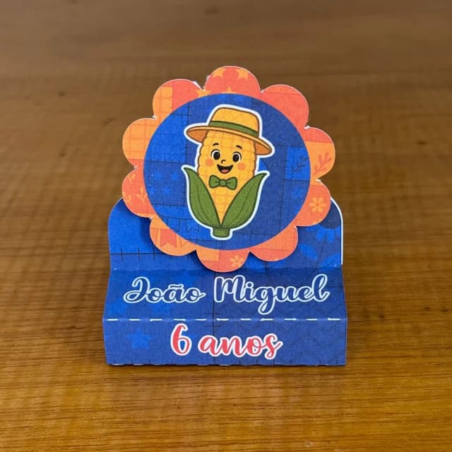 PEGUE E MONTE - Porta Bis Duplo Personalizados FESTA JUNINA LARANJA - Decoração de Festa | Lembrancinhas | Aniversário | Personalizados