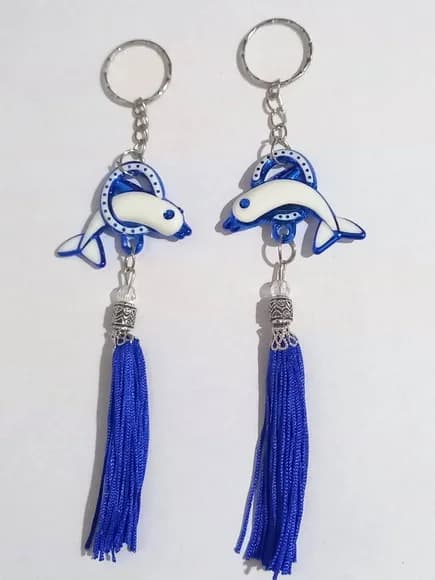 Chaveiro Golfinho Azul - 3 Peças