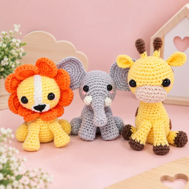 Bichinhos Safari Amigurumi