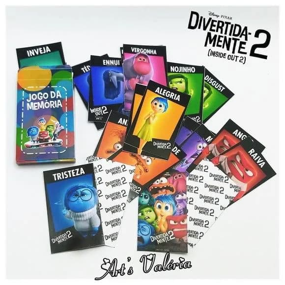 Jogo da Memória Divertida-mente 2 (inside Out 2)