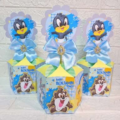 Caixa Sextavada Luxo - Looney Tunes Baby