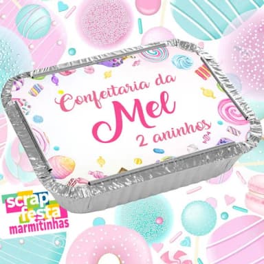 Marmitinha Personalizada Festa Confeitaria Aquarela