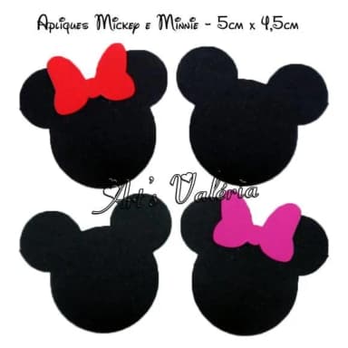 Aplique Cabeça do Mickey ou Minnie