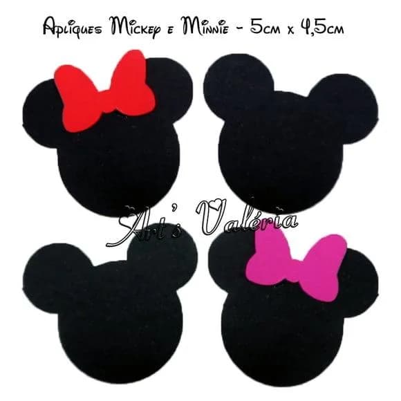 Aplique Cabeça do Mickey ou Minnie