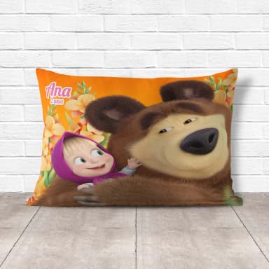 Almofada Personalizada lembrancinhas da Marsha e o Urso