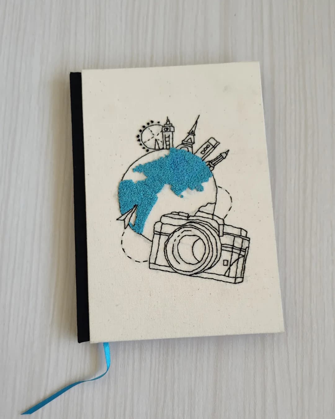 Caderno Bordado Viagem
