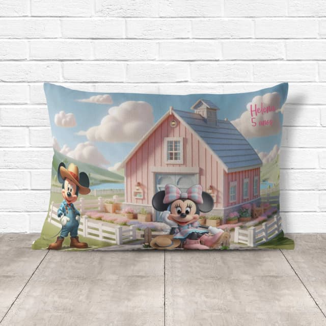 Almofada Personalizada lembrancinhas Minnie Fazendeira
