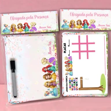 Lousa Magica Personalizada lembrancinhas das Princesas