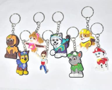 Chaveiro Patrulha Canina 5cm Pacote com 8 Unidades Variados