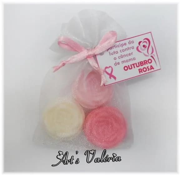 Sachet Com Sabonetes Outubro Rosa