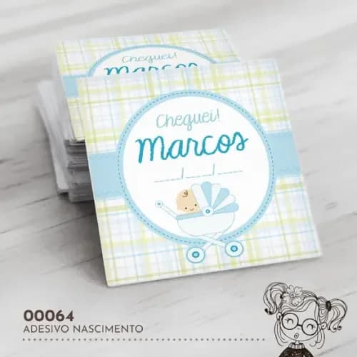 Adesivo Quadrado Nascimento - 00064