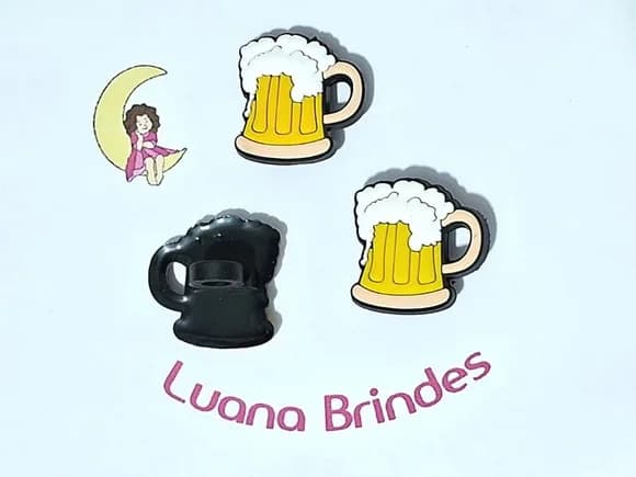 Ponteira para Lápis Copo de Chopp Emborrachado 6 Unidades