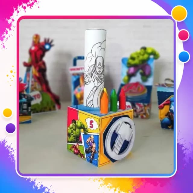 Caixa Kit Colorir - Qualquer Tema