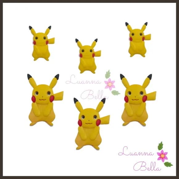 Aplique Emborrachado Modelo Picatchu- pcts c/6unds