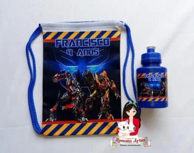 Mochila com Squeeze Personalizado Transformers