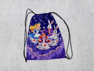 Mochilinha Personalizada da Alice no Pais das Maravilhas